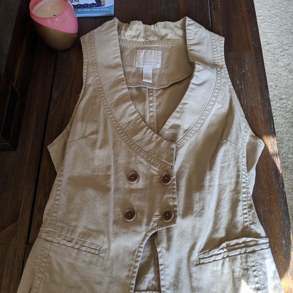 Banana Republic Khaki Vest